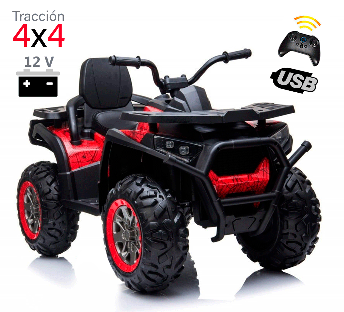 Cuatrimoto Spider 12V 4x4 Control 2.4G USB