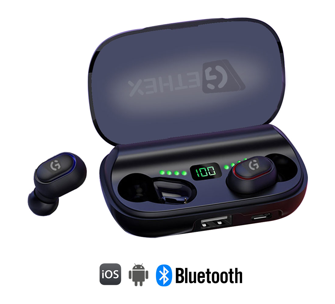Audífonos Bluetooth JS2 con Case de Carga