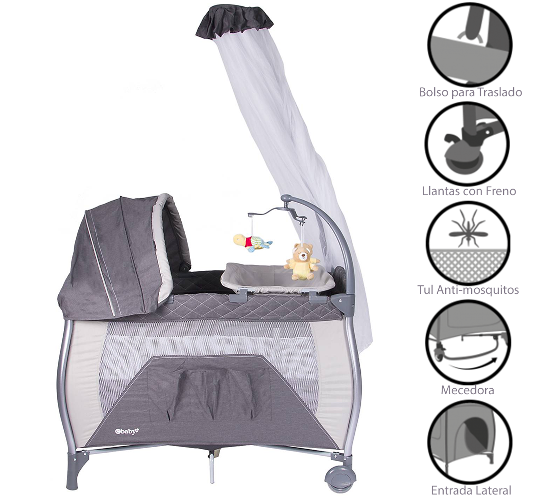 Cuna Corral Aluminio NAPY 779-C Tul Reina