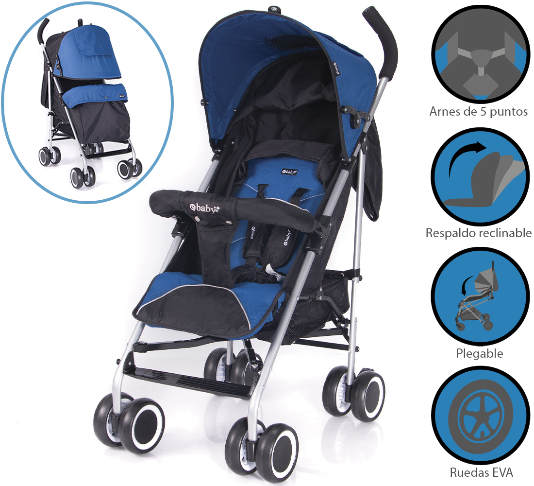 Coche Baston Reclinable TRAVIS 214-2 Con Cubrepies