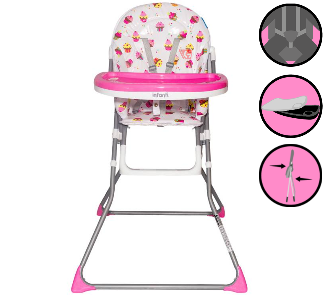 Silla de Comer Plegable CANDY Pink