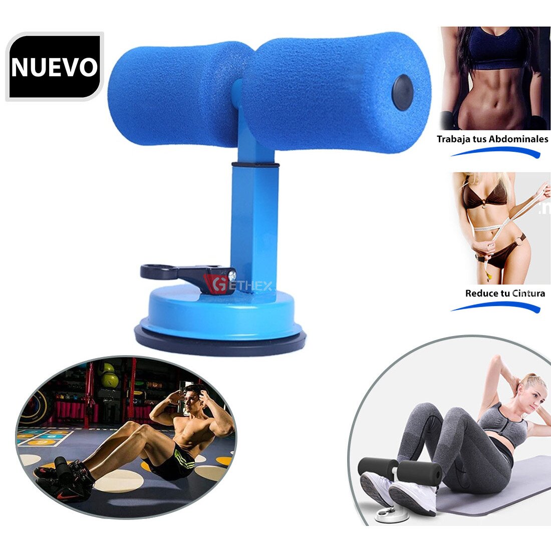 Soporte de Succión Para abdominales Azul