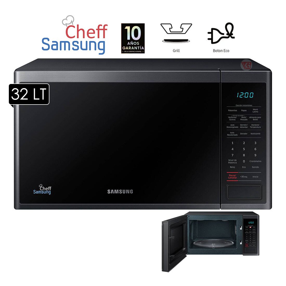 Horno Microonda Con Grill 32 Lts MG32J5133AG