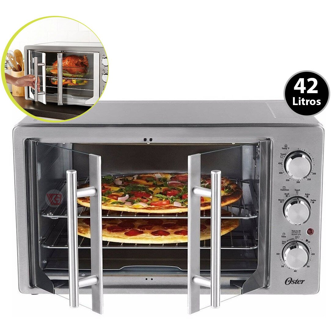 Horno Eléctrico French Door Silver  TSSTTVFDXL2