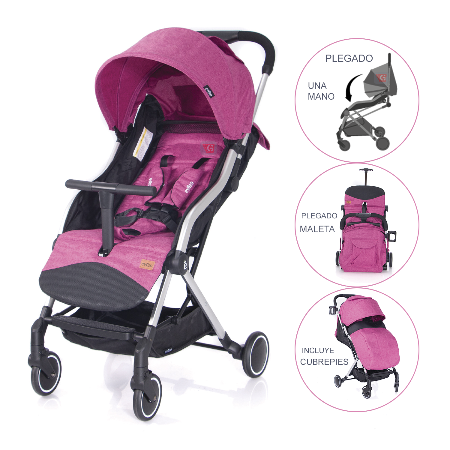 Cuna Portátil Plegable Para Bebé ''CUZKA'' PINK