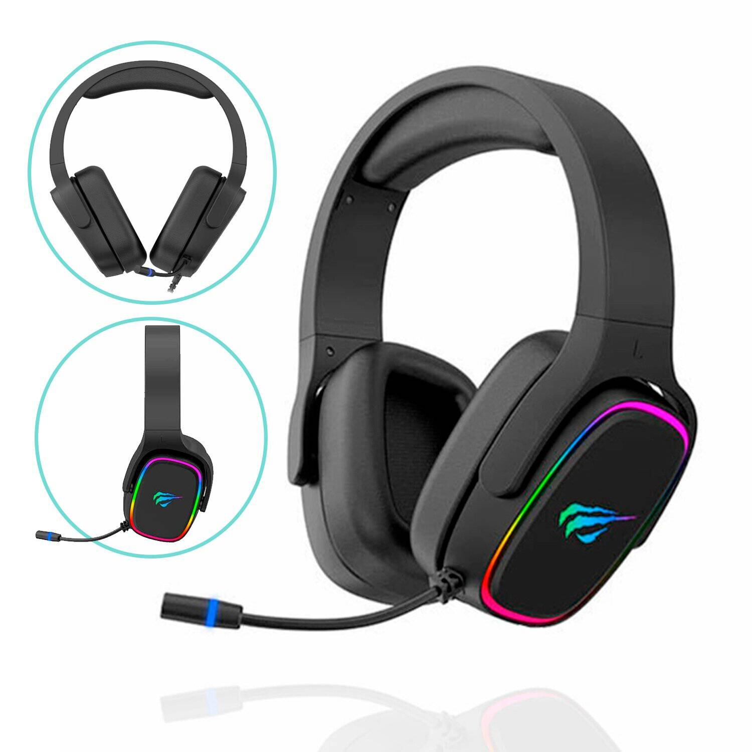 Audífono Gamer RGB H2029U USB 7.1 3D