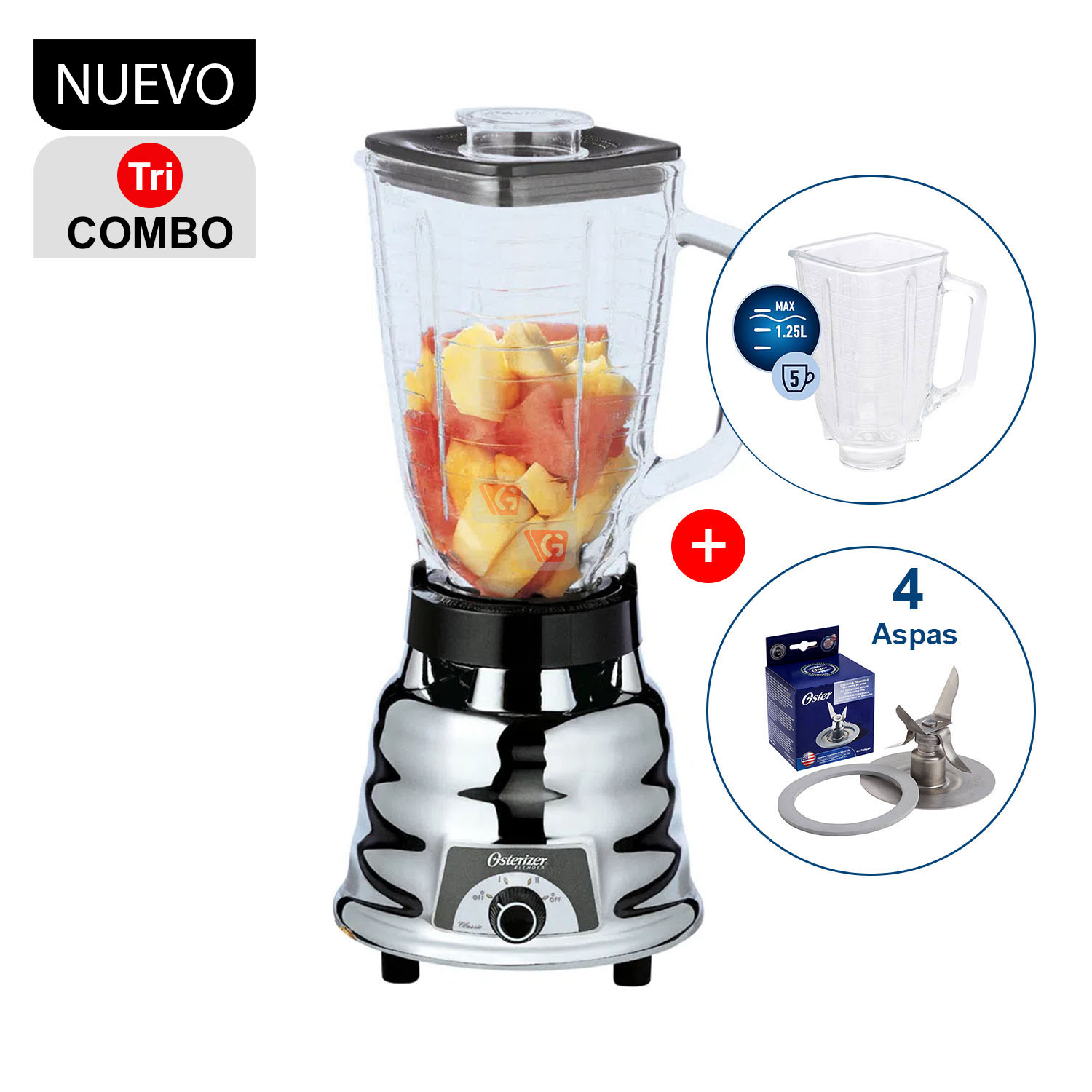 Licuadora 2 velocidades 250-22 + Cuchilla  + Vaso