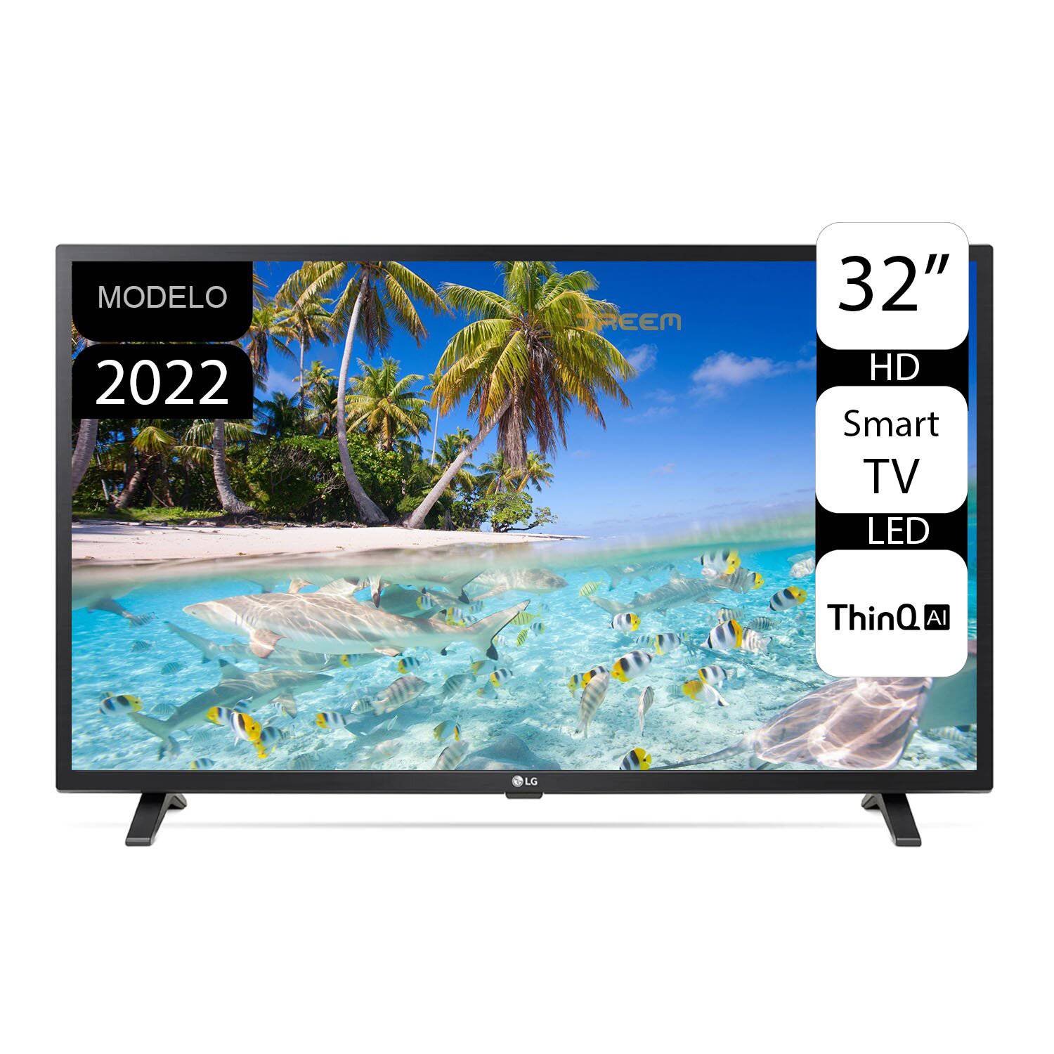 Televisor LED 32" LG HD  ThinQ AI 32LQ630BPSA
