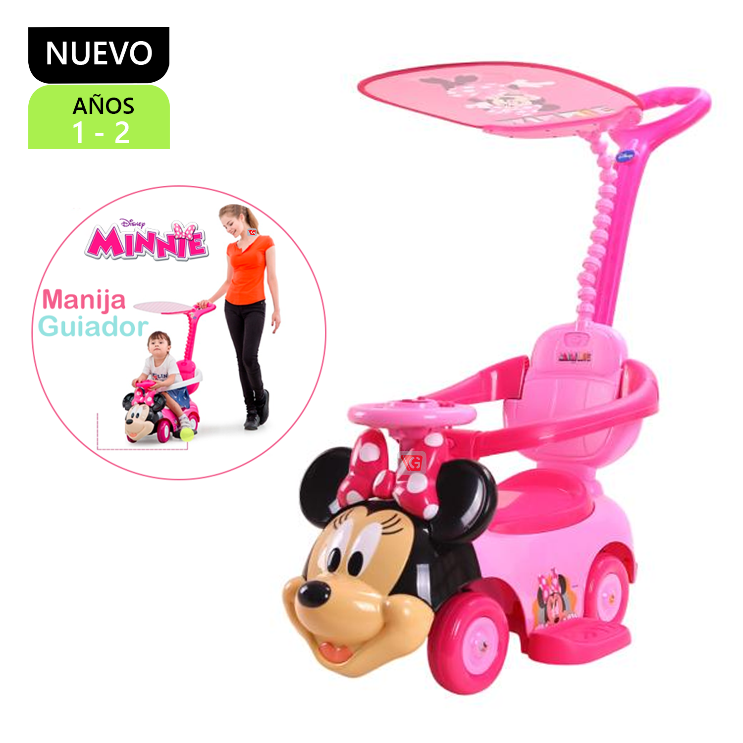 Correpasillos Minnie con Guiador y Sombrilla MINNIE