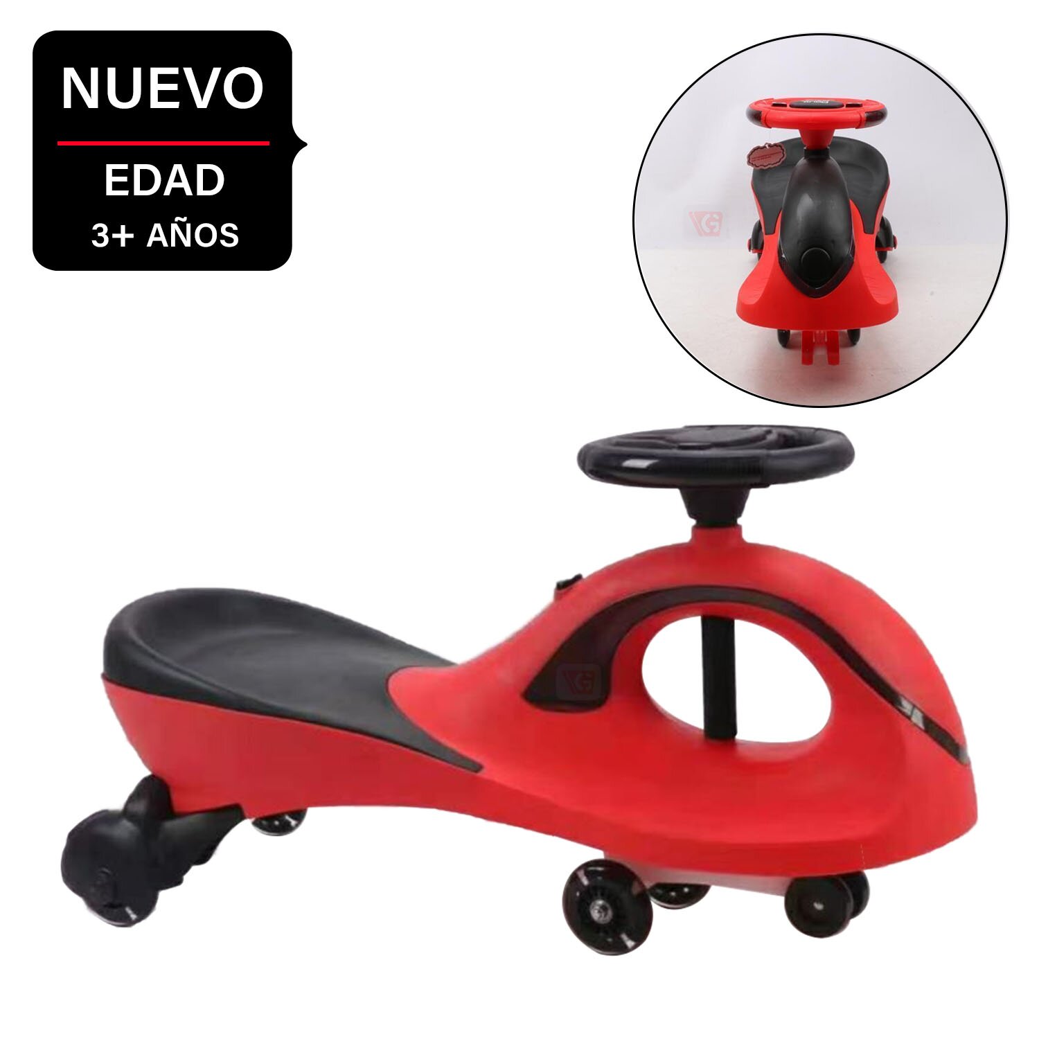TwisCar Ballena Rojo/Negro