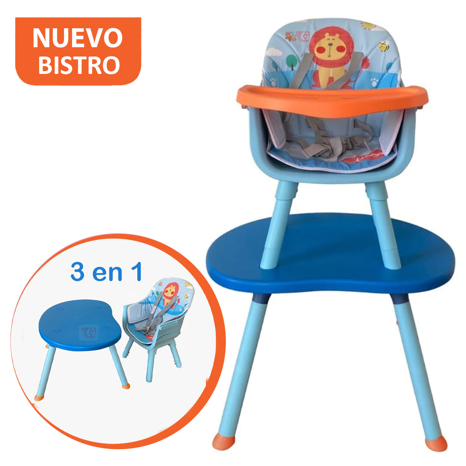 Silla de Comer Carpeta BISTRO 3 en 1