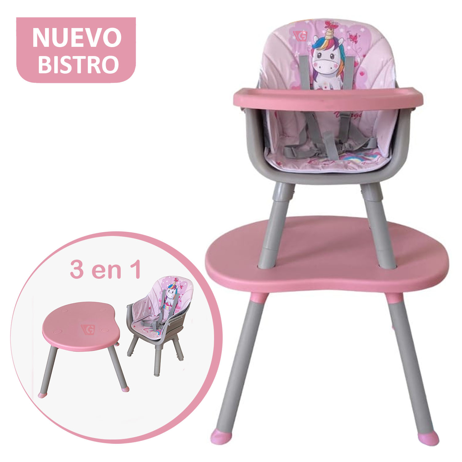 Silla de Comer Carpeta BISTRO 3 en 1