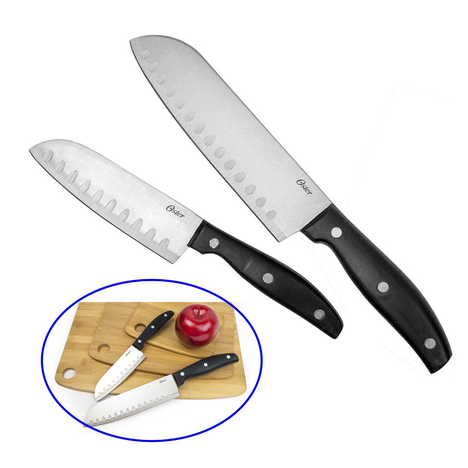 Set de 2 Cuchillos Santoku Acero Inox. 75680-02