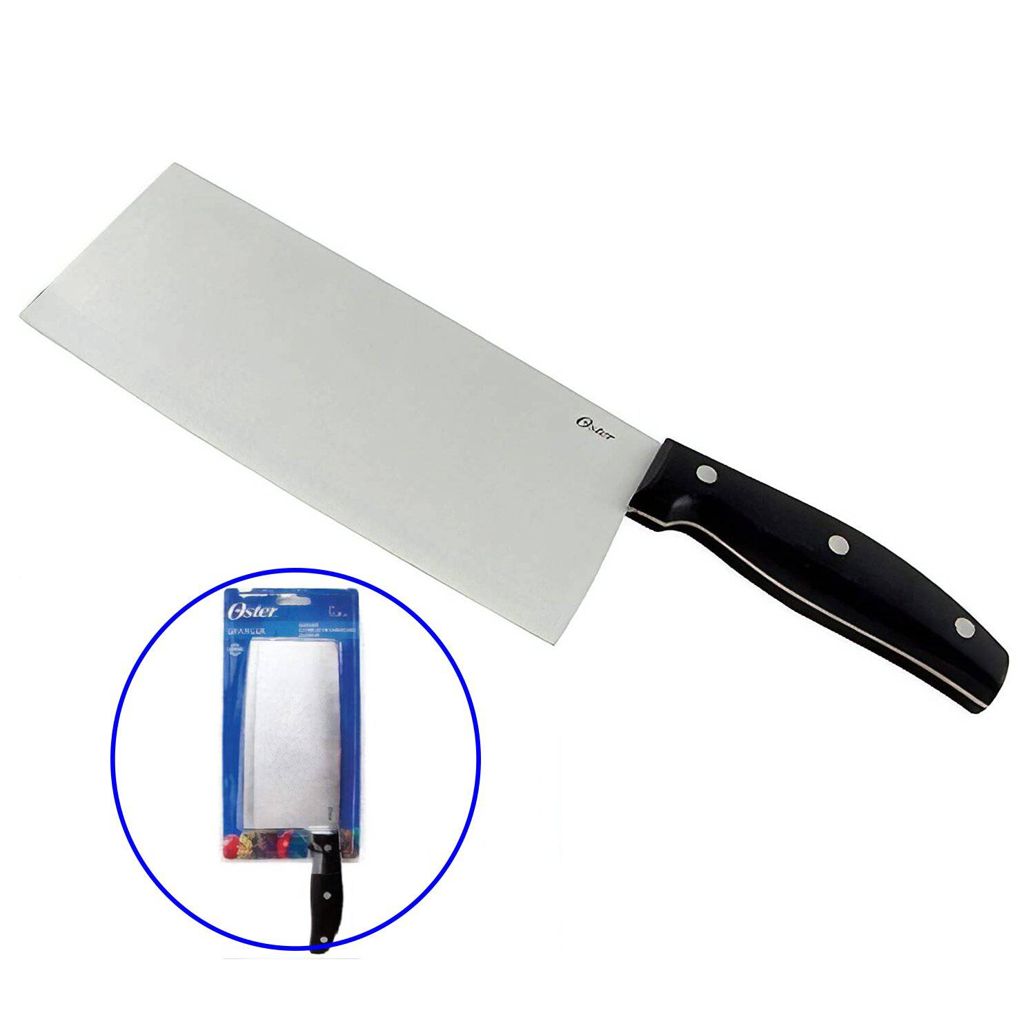 OSTER JUEGO DE 2 TIJERAS DE COCINA HUXFORD+ AFILADOR DE CUCHILLO