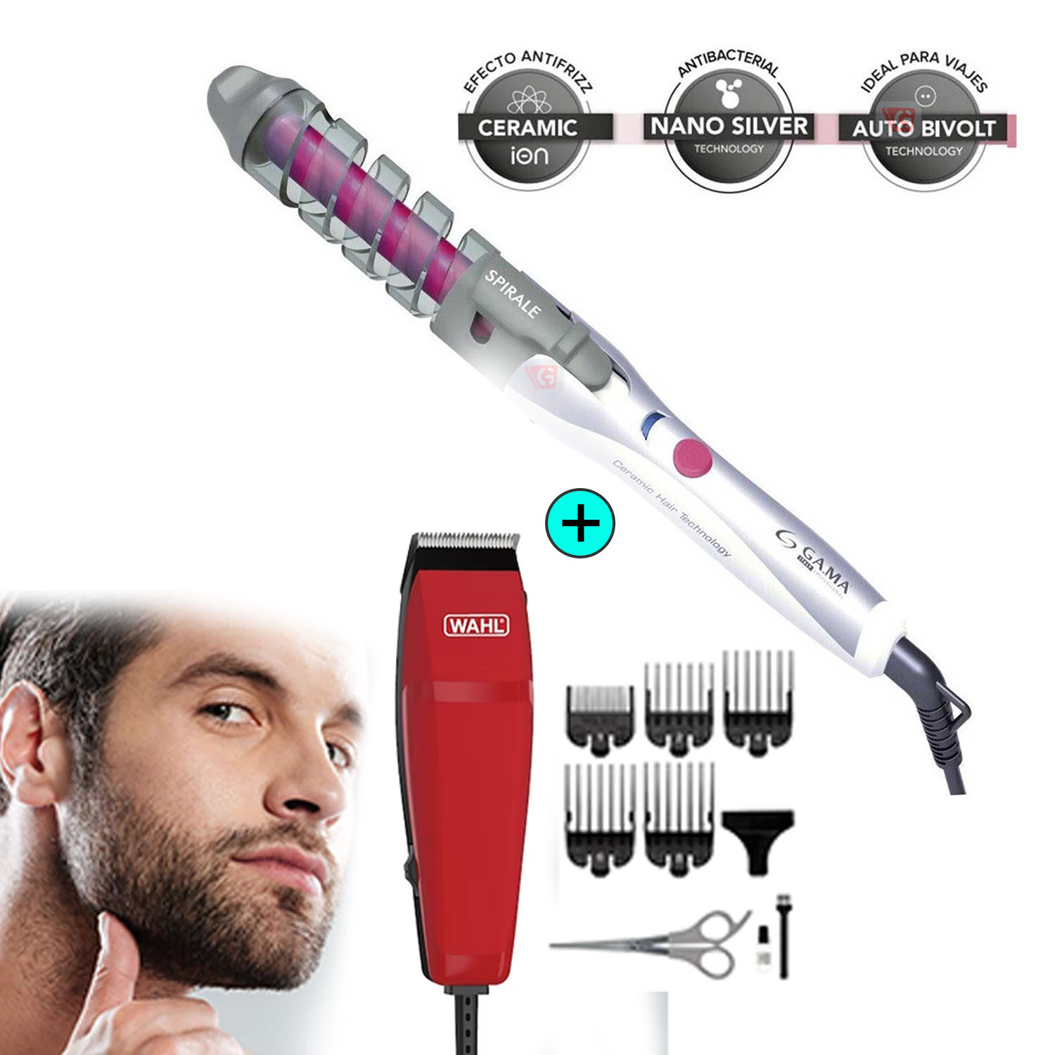 Kit de Corte Wahl EASY 10Pzas + Rizador Gama