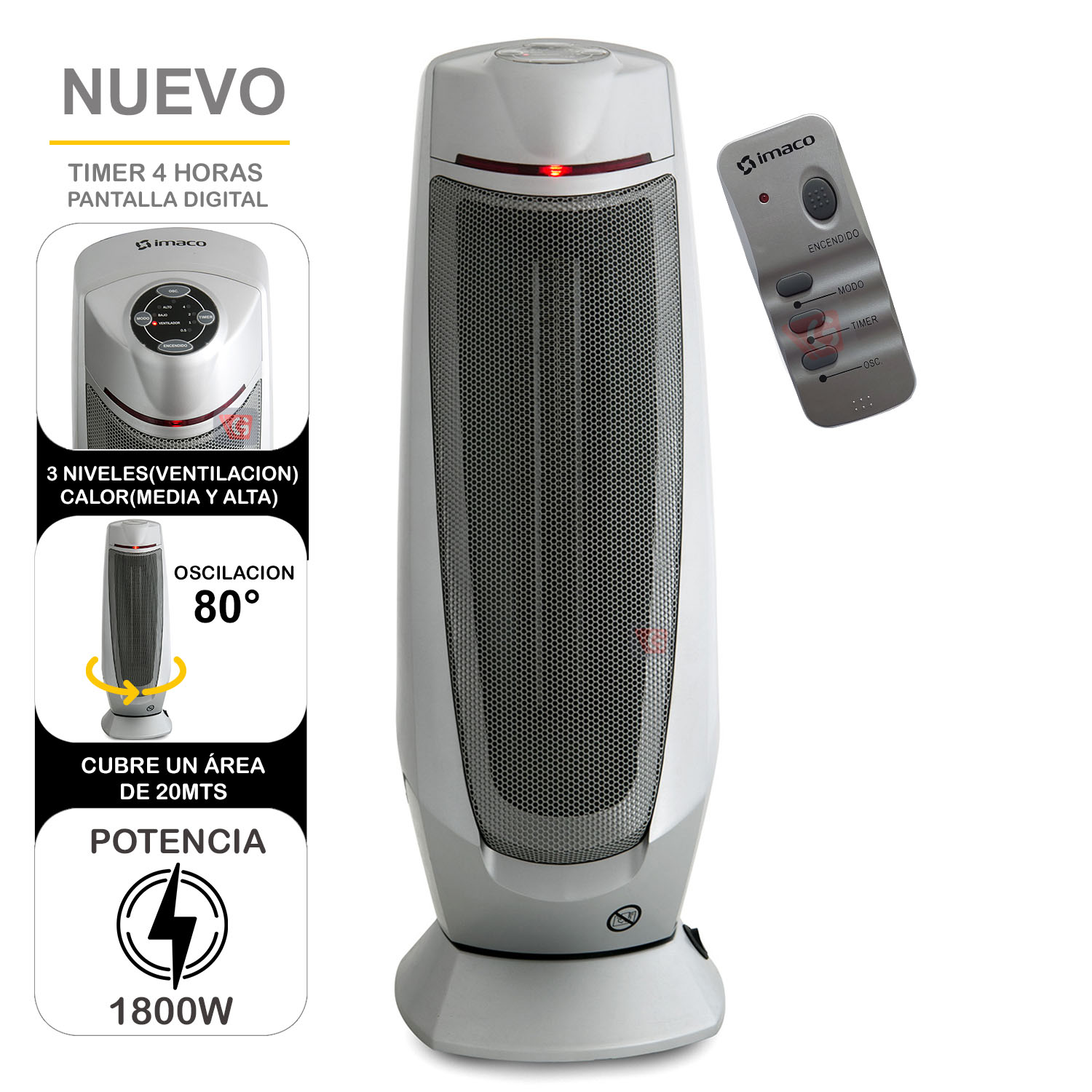 Termoventilador de Torre ITC3116 1800W