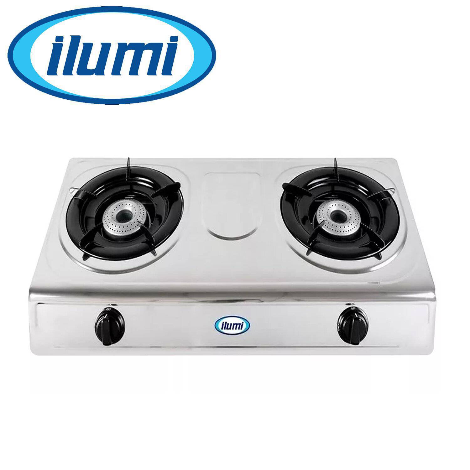 Cocina de Mesa a Gas de 2 hornillas ILUMI CG-2000SS