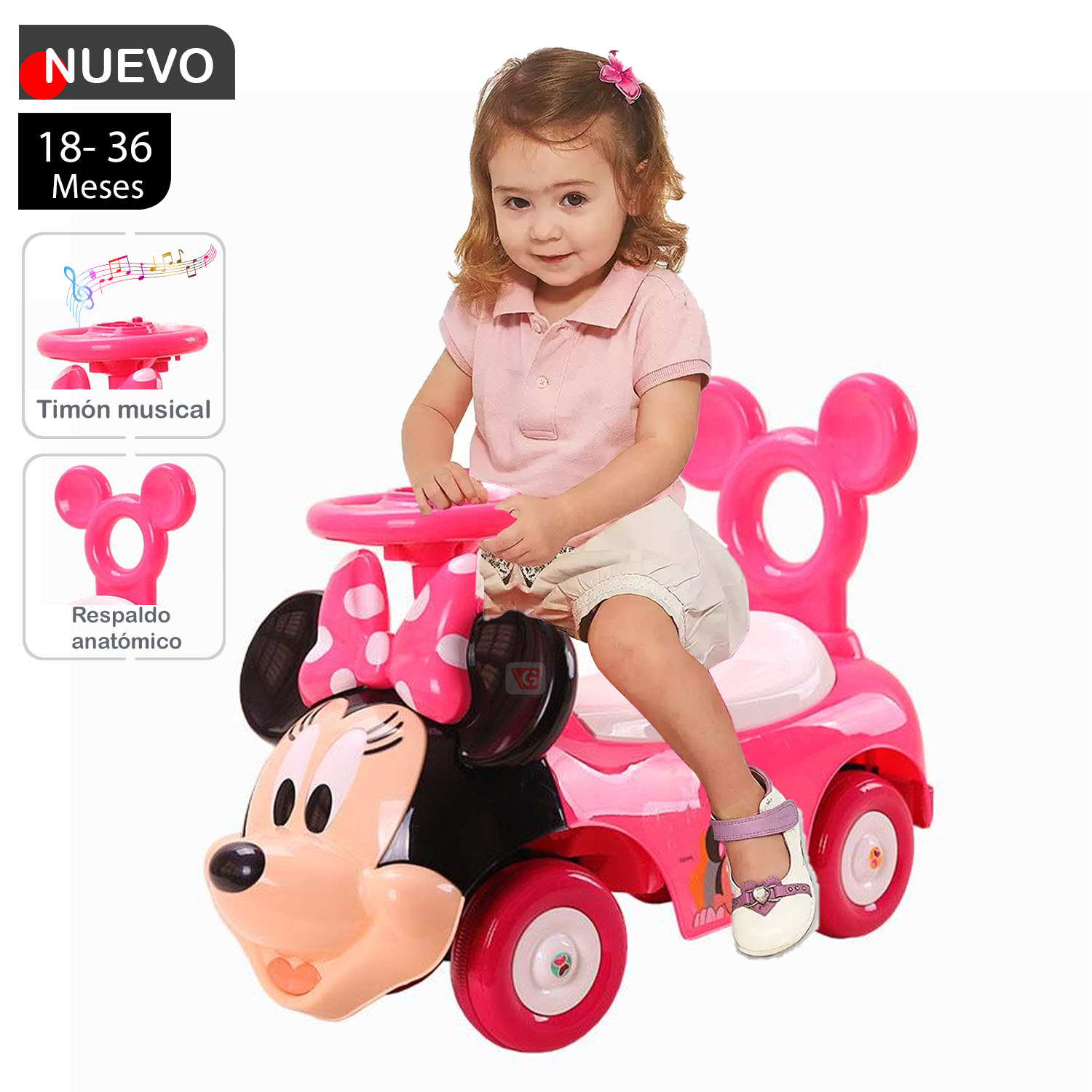 Correpasillos Minnie Musical Rosado