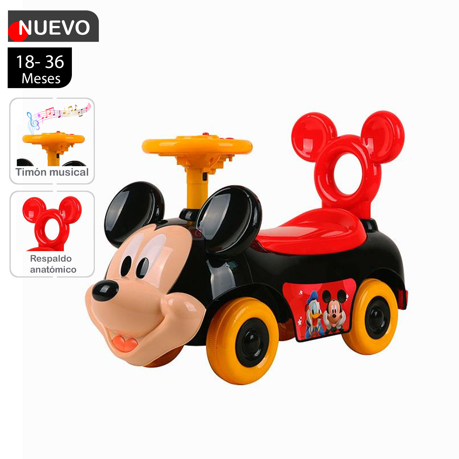 Correpasillos Mickey Musical Rojo