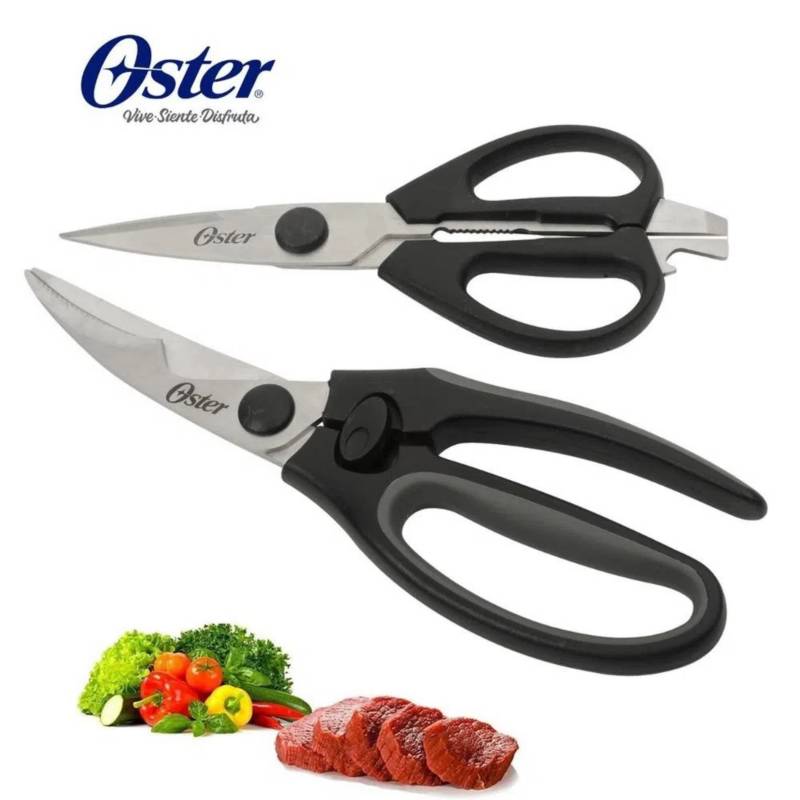 Juego de 2 tijeras Oster de Cocina Huxford acero inox