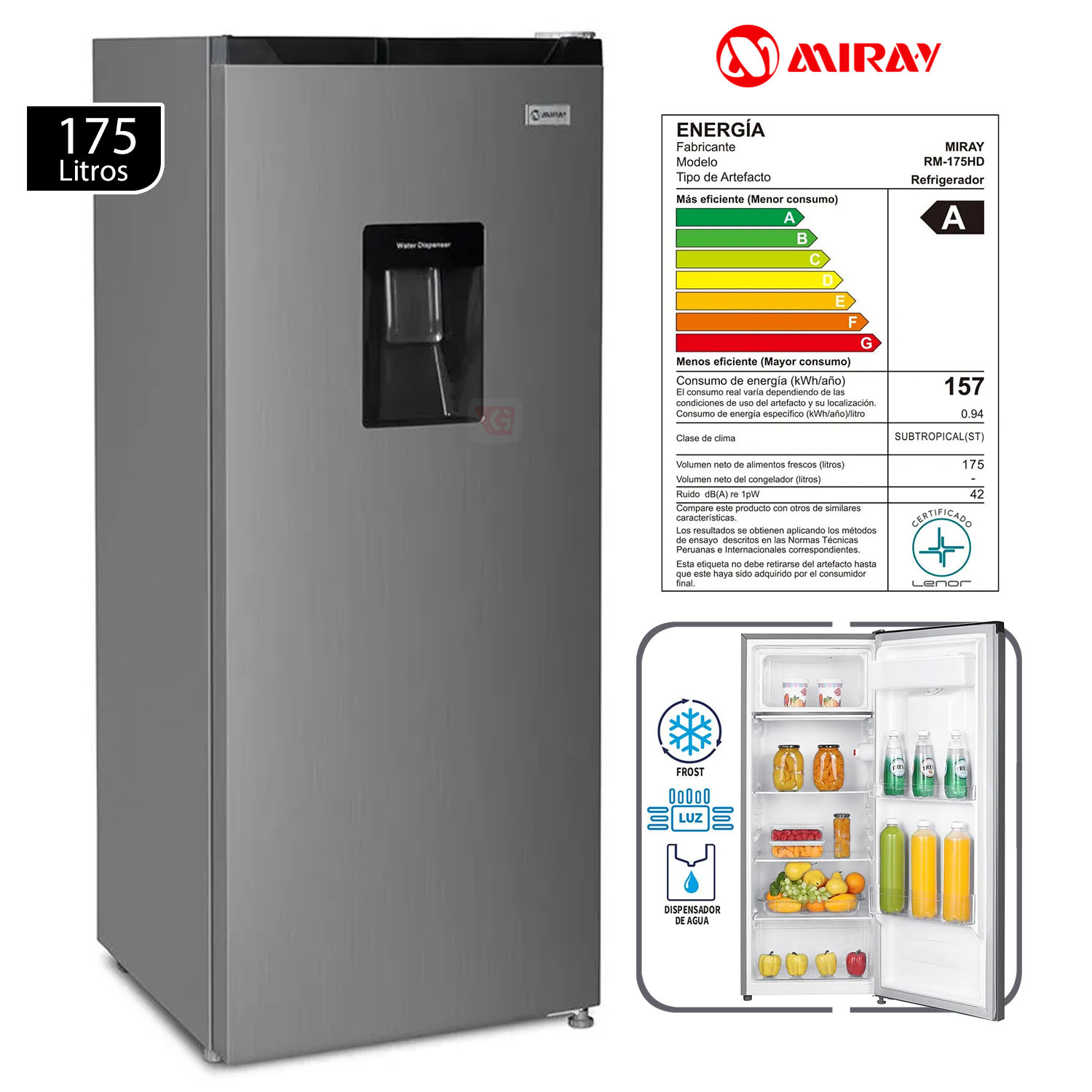 Refrigeradora Miray RM-175HD Frost 175L