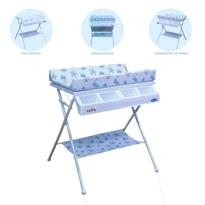 Bañera Cambiador Plegable INFANTI BLUE 