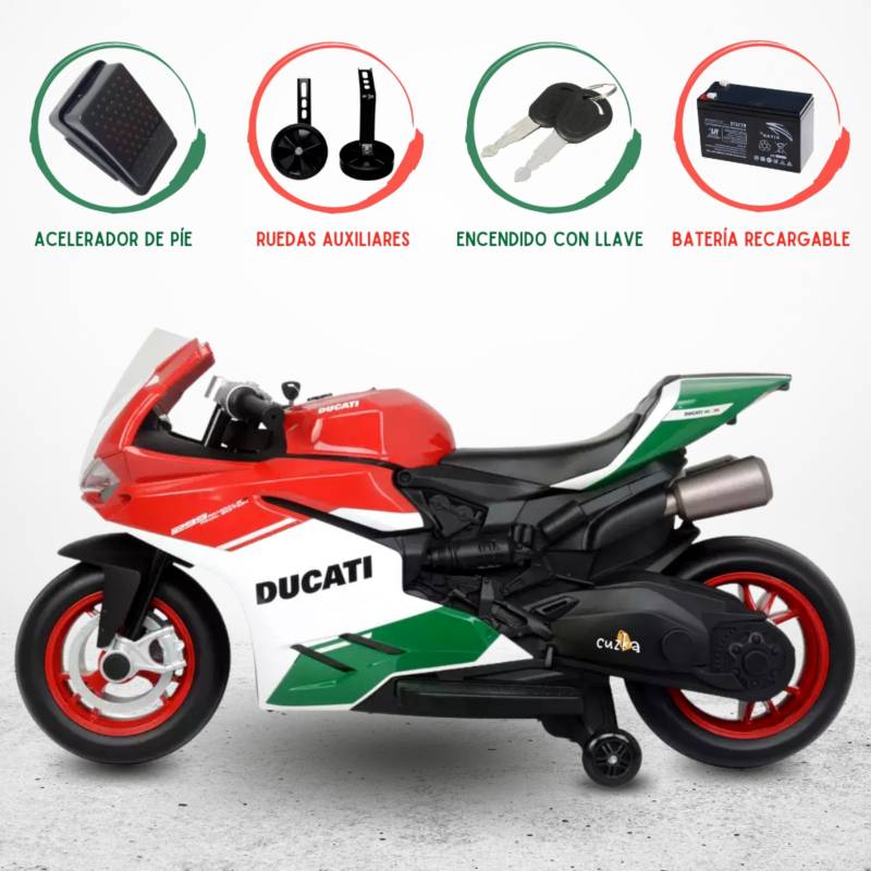 Moto a Batería Para Niños DUCATTI PANIGALE Red Green