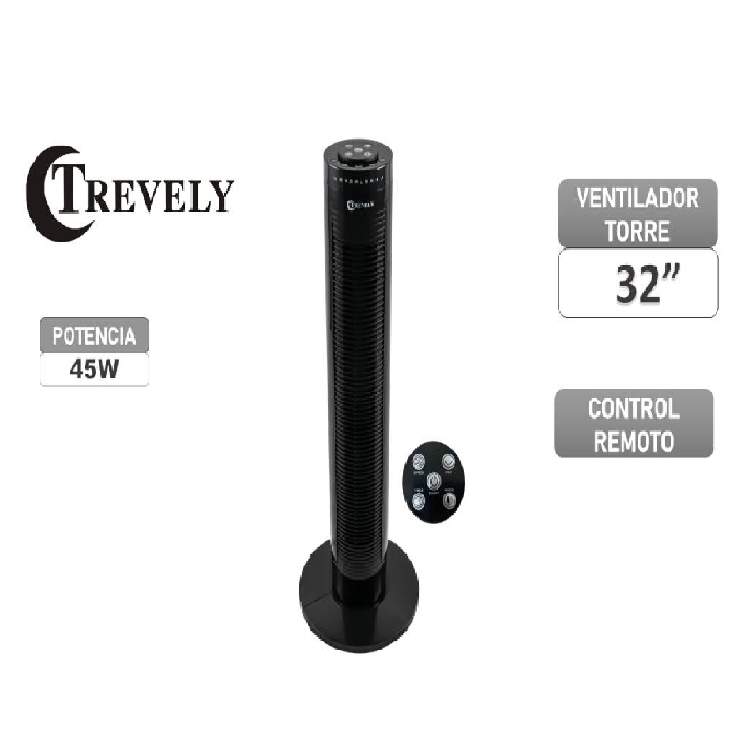 Ventilador torre  VT-145 Negro - 45W