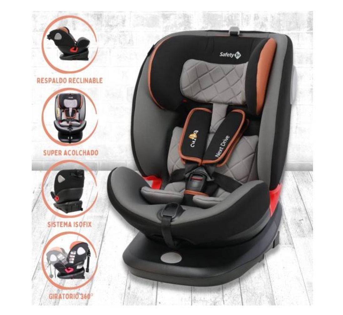 Silla de Auto para Bebé Next Drive Gris-Naranja Q90