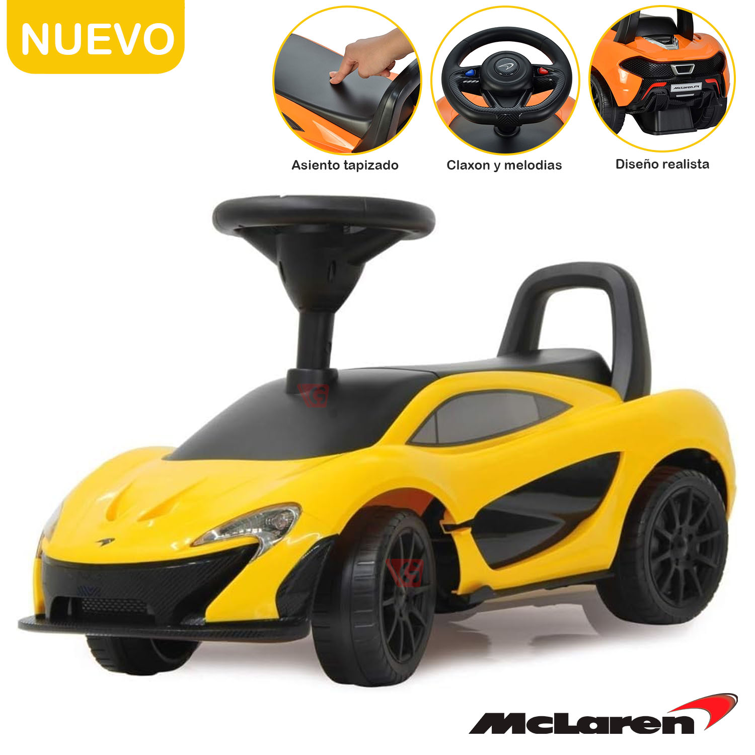 Correpasillos Mclaren Licenciado Amarillo