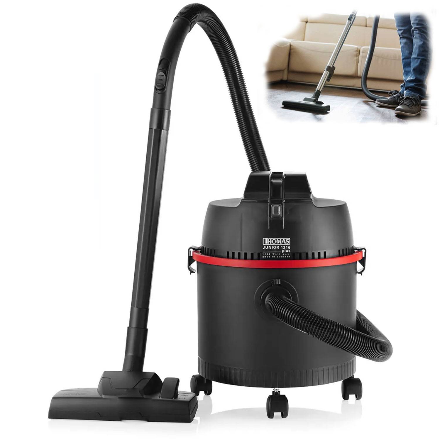 Aspiradora Junior TH-1216 Aspira Polvo Y Agua 1200W