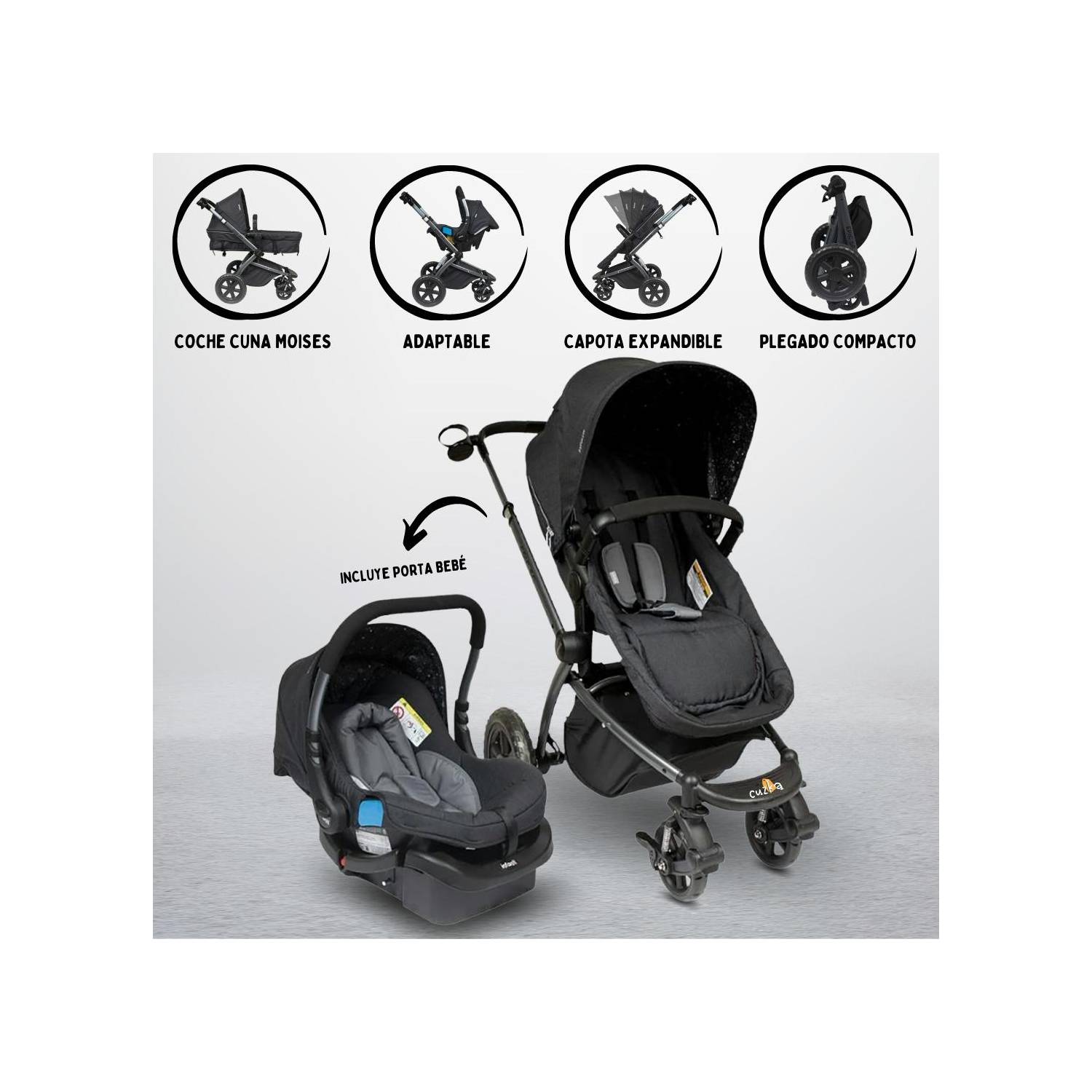 Coche Travel System para Bebé «EPIC 5G» Black