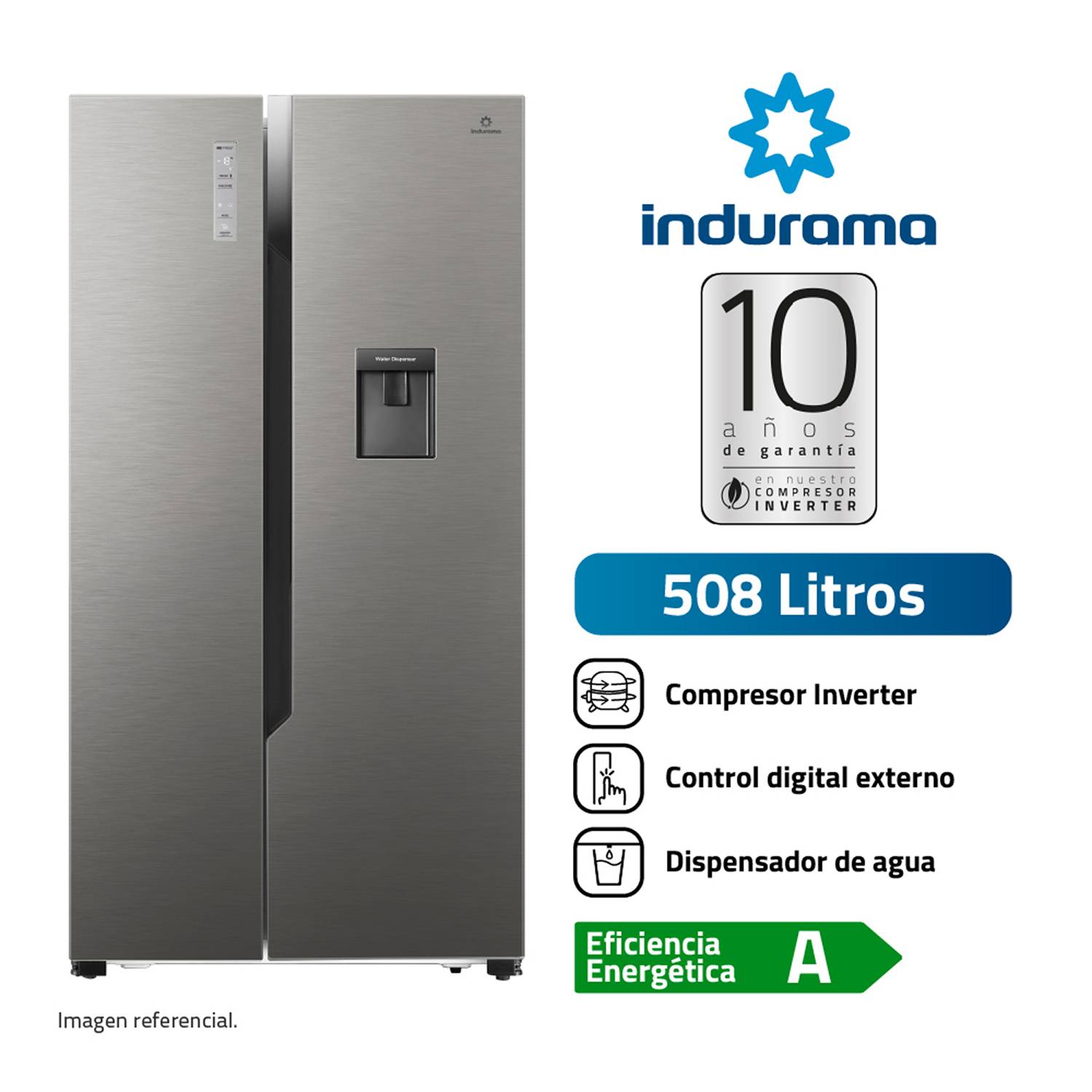 Refrigeradora Indurama 508l Ri-788DI Croma