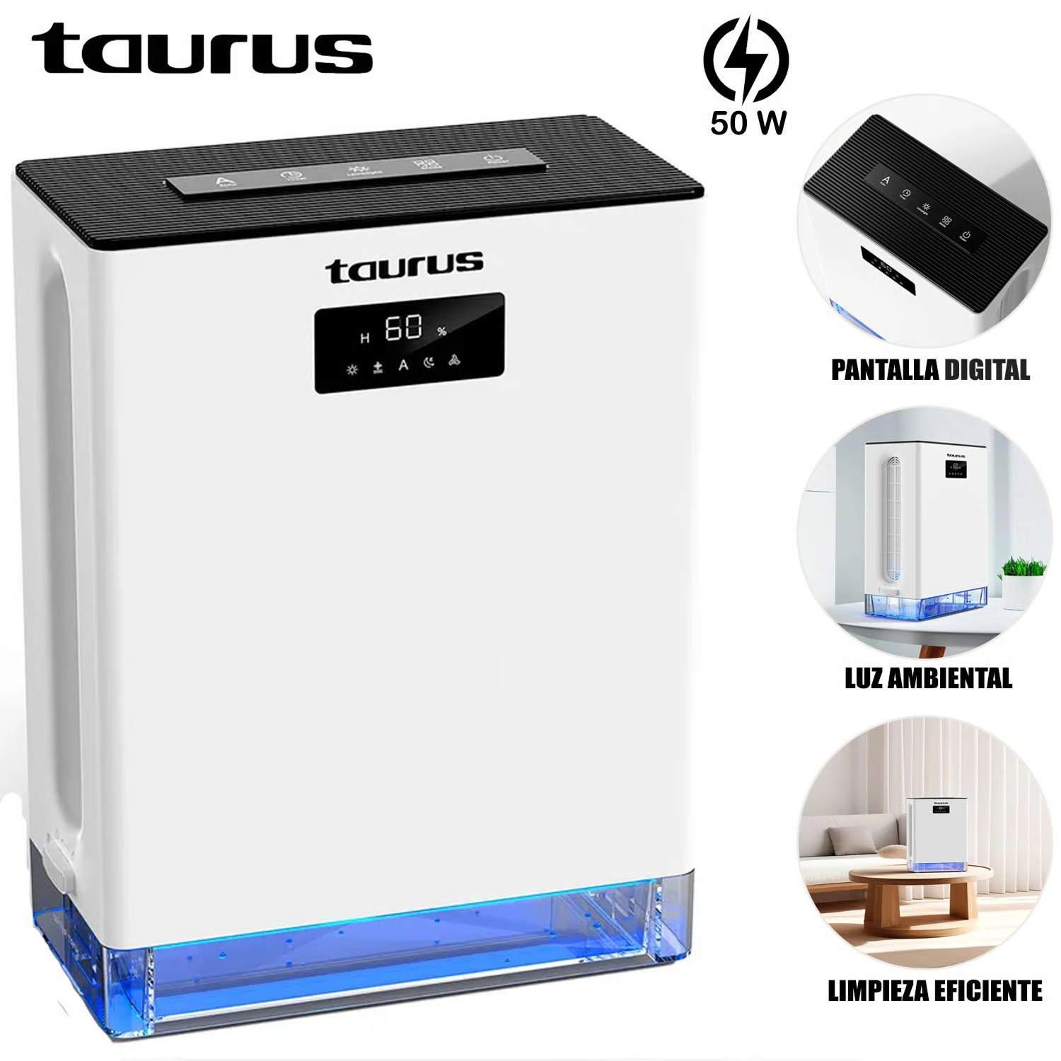 Deshumedecedor Taurus  Mod. TD-600  568 ml/día