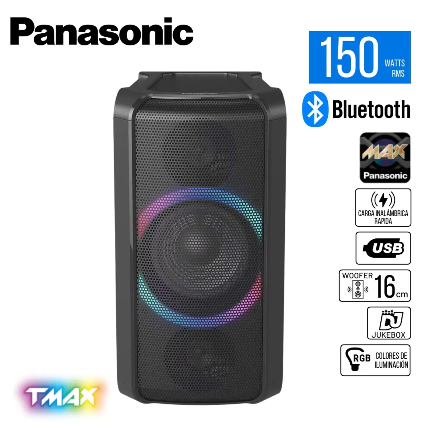 Minicomponente BT Panasonic SC-TMAX5EG-K  150 W