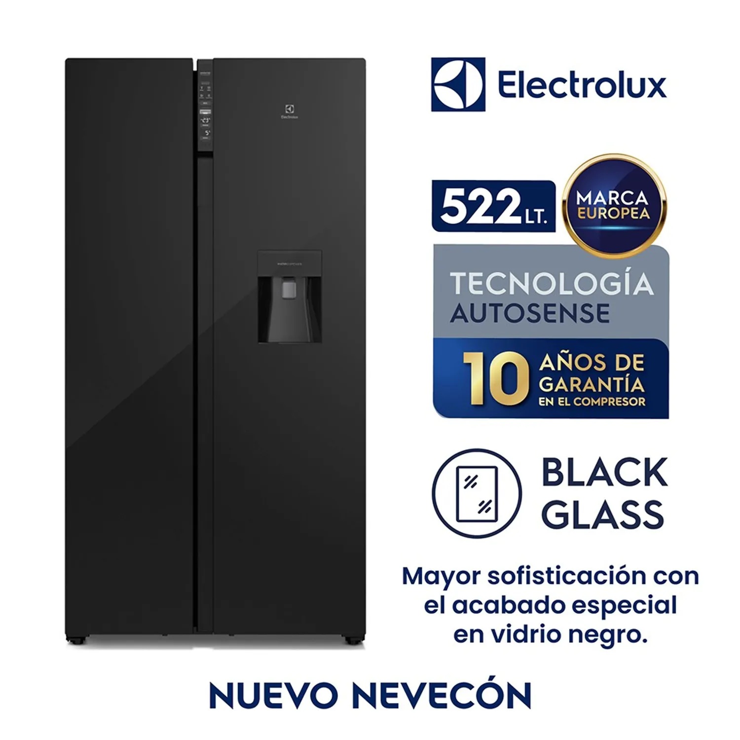 Refrigerador No Frost Side By Side Inverter 522 Litros Black ERSB54N2WXB