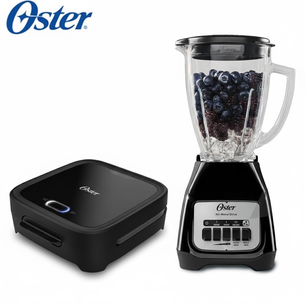 Licuadora Oster 2 Vel  BLSTKAG-BPB + Sandwichera Compacta CKSTSM400 Oster